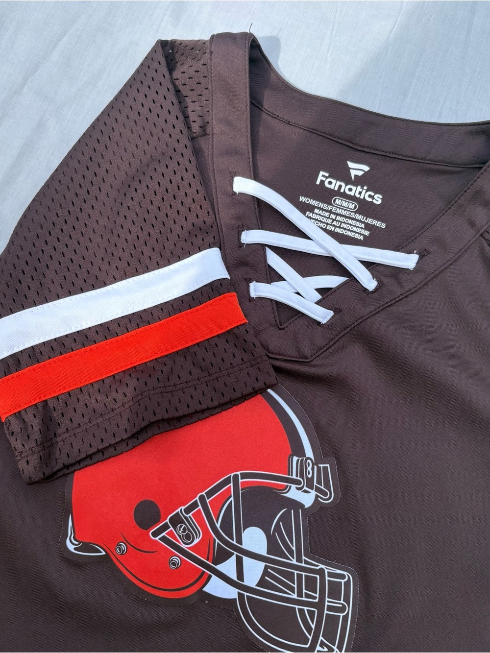 Fanatics Brown Women’s Lace-Up Football Jersey
